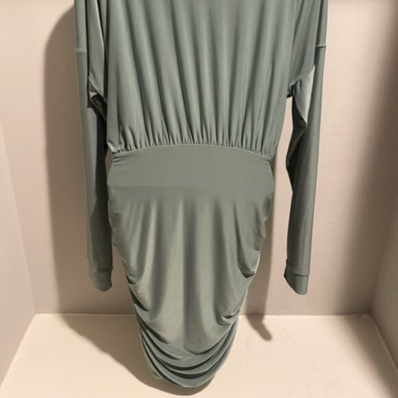 Teal Ruched Dress - Picture 7 of 7